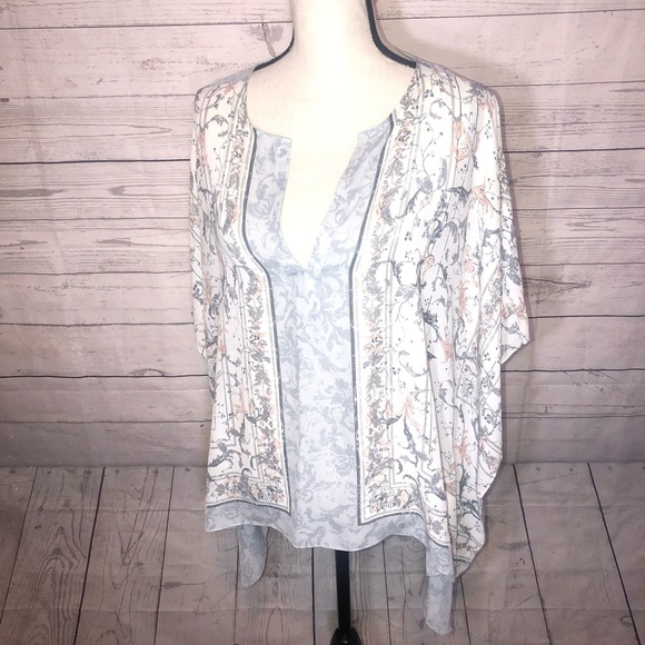 BCBG M/L Kaftan Stella Glacier Combo Top - Picture 1 of 3